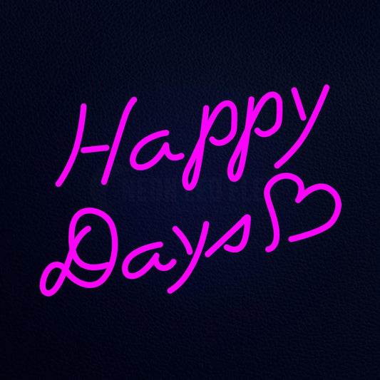 Happydays 21" x 15" LED Neon Sign