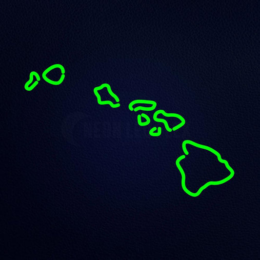 Hawaiian Islands 19" x 12" LED Neon Sign