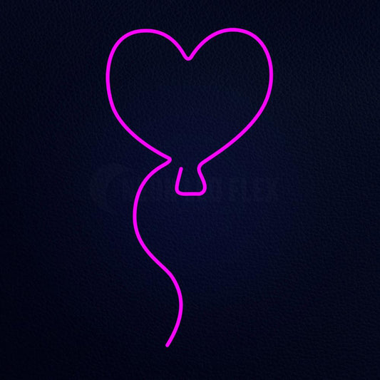 Heart and Balloon Art 37" x 20" LED Neon Sign