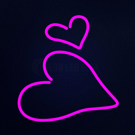 Hearts 16" x 17" LED Neon Sign