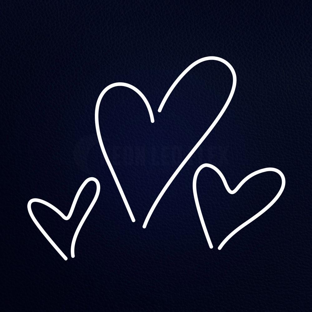 Hearts 31" x 24" LED Neon Sign