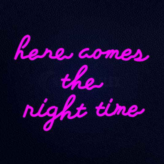 Here Comes the Night Time 21" x 15" LED Neon Sign