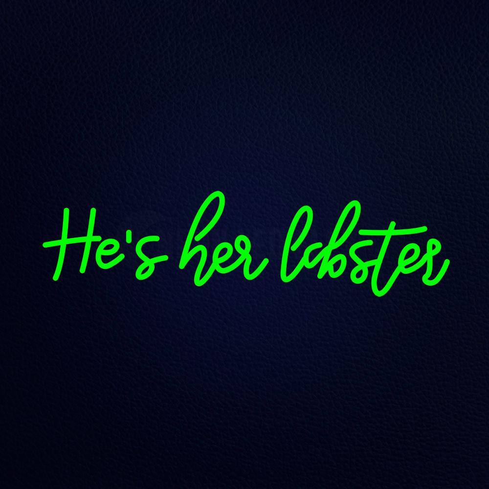 Hes Her Lobster 32" x 10" LED Neon Sign