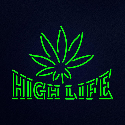 High Life 30" x 20" LED Neon Sign