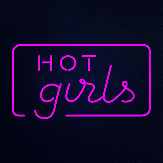Hot Girls 30" x 17" LED Neon Sign