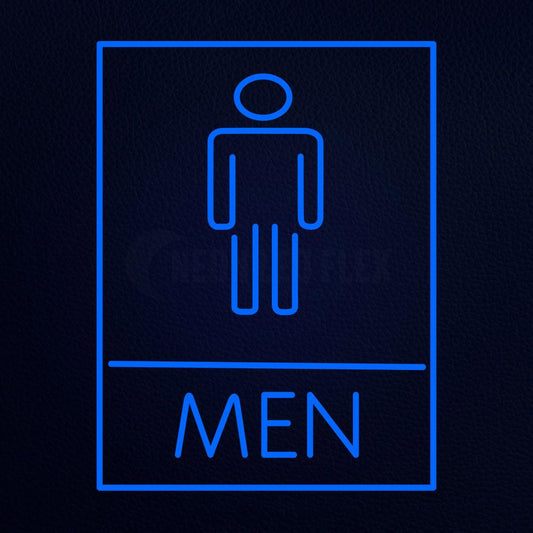 Men Restroom Bar 31" x 24" LED Neon Sign