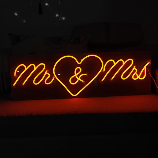Mr and Mrs 24" x 9" LED Neon Sign