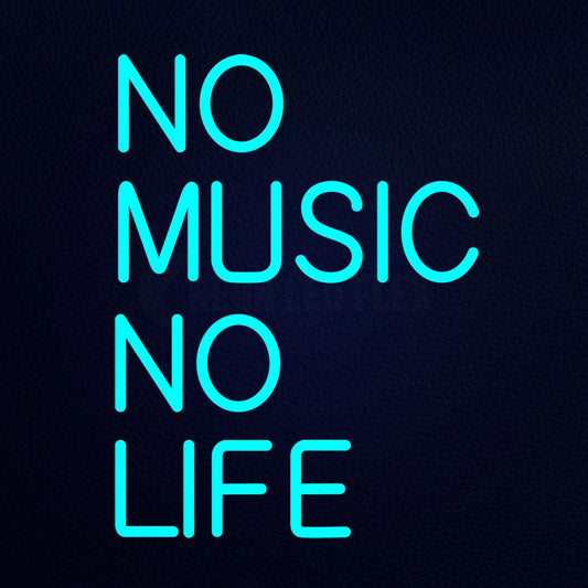 No Music No Life 15" x 19" LED Neon Sign