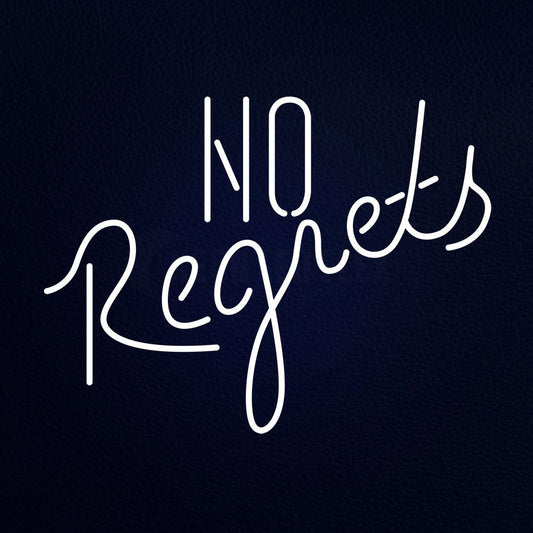 No Regrets 24" x 31" LED Neon Sign
