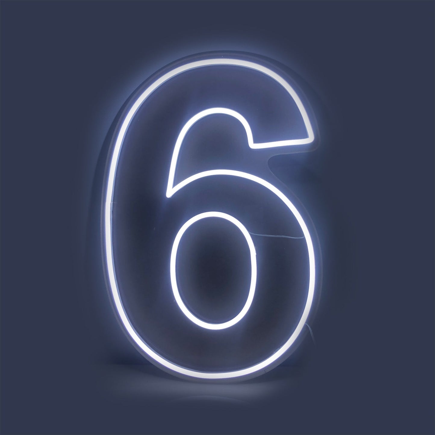 Number 6 10" x 14" LED Neon Sign