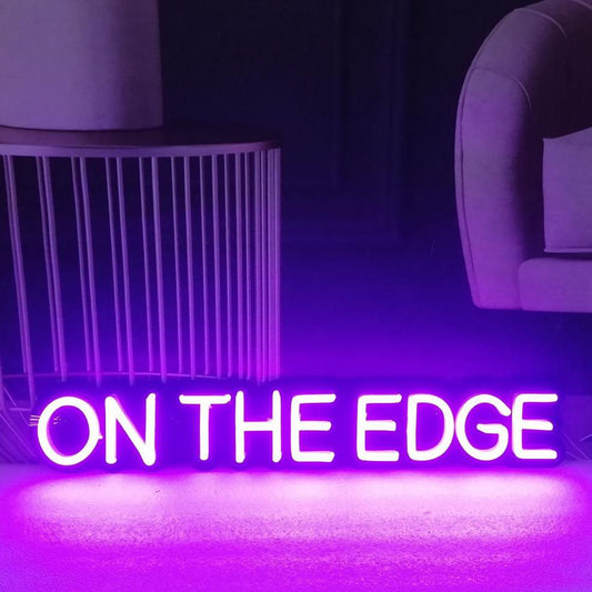On The Edge 30" x 5" LED Neon Sign