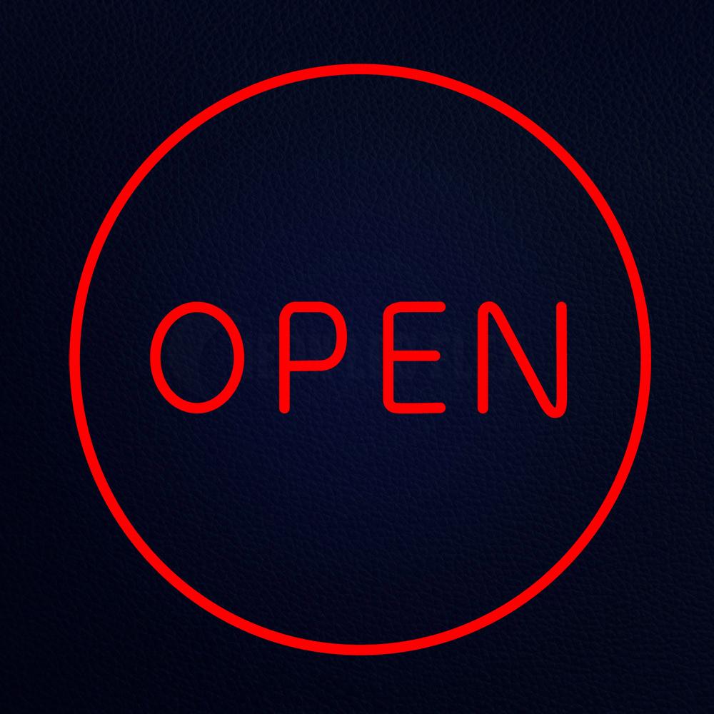 Open 24" x 24" LED Neon Sign