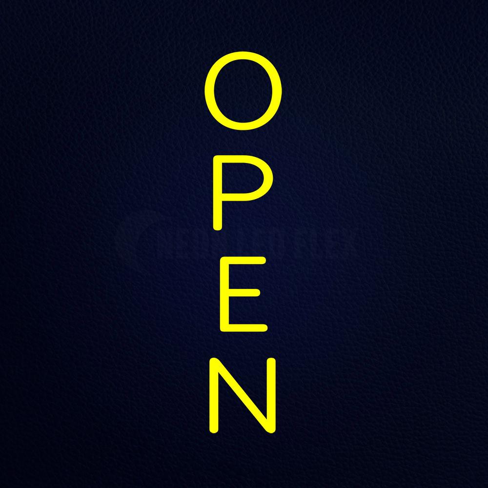 Open Vertical 32" x 13" LED Neon Sign