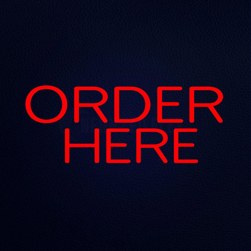 Order Here Catering 17" x 14" LED Neon Sign