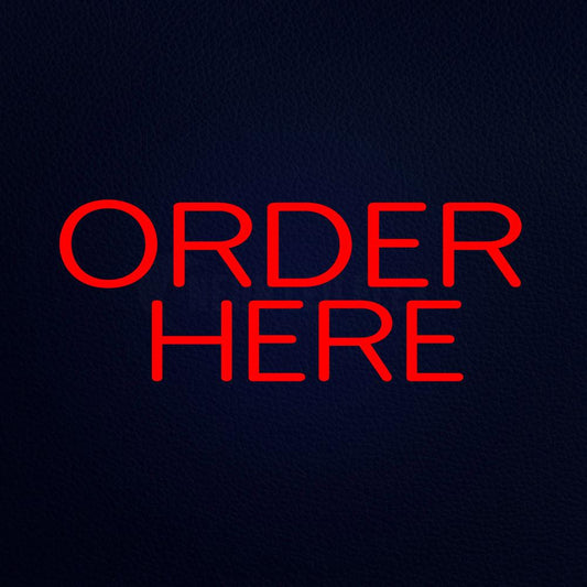 Order Here Catering 17" x 14" LED Neon Sign