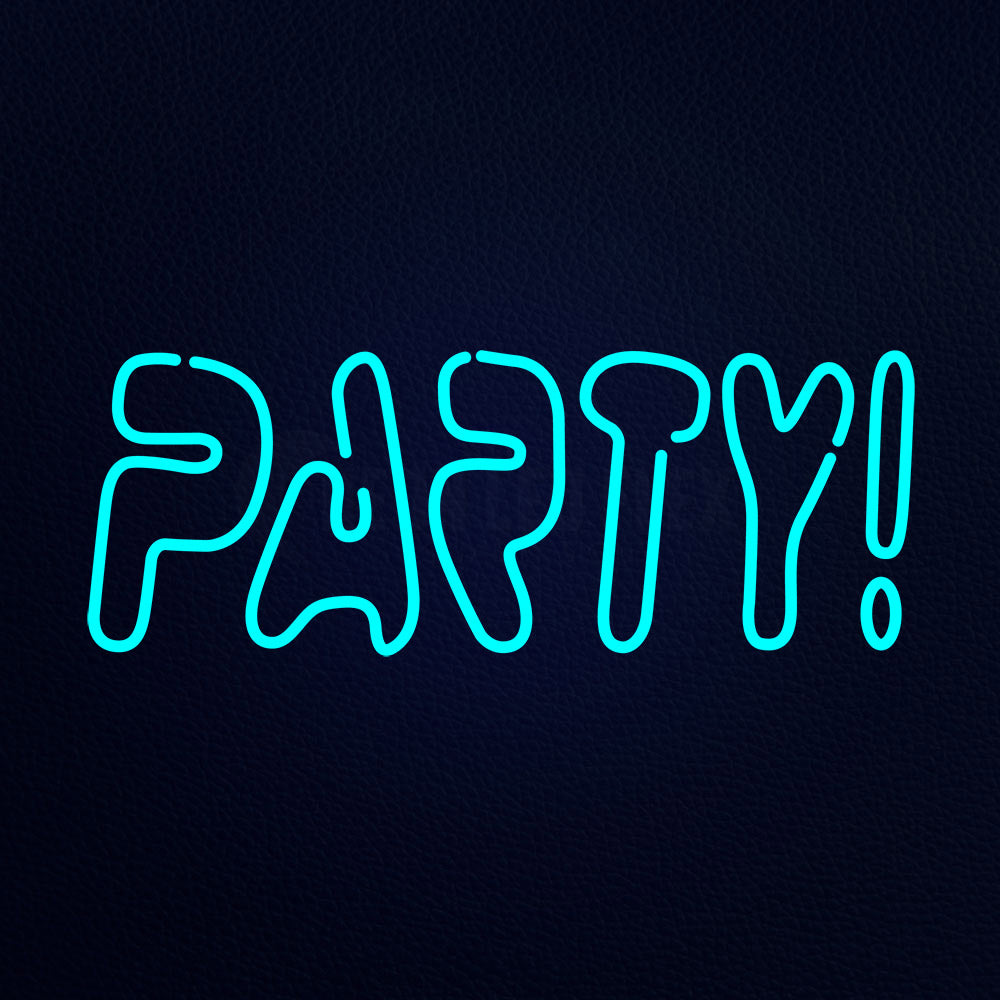 Party Outline 13" x 32" LED Neon Sign