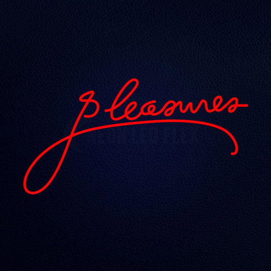 Pleasure 37" x 20" LED Neon Sign