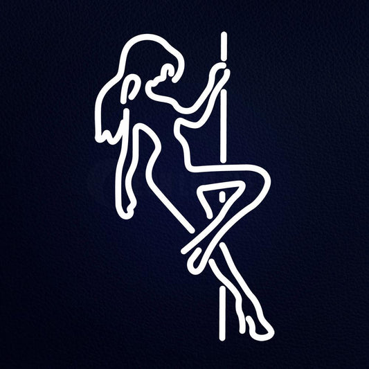 Pole Dance Sexy Girl 12" x 19" LED Neon Sign