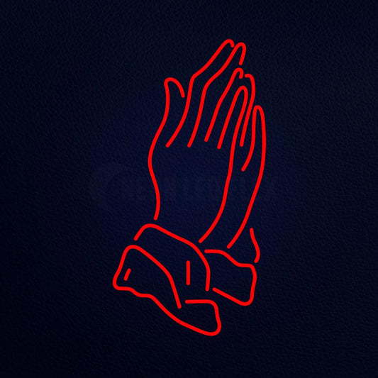 Praying Hands 37" x 20" LED Neon Sign