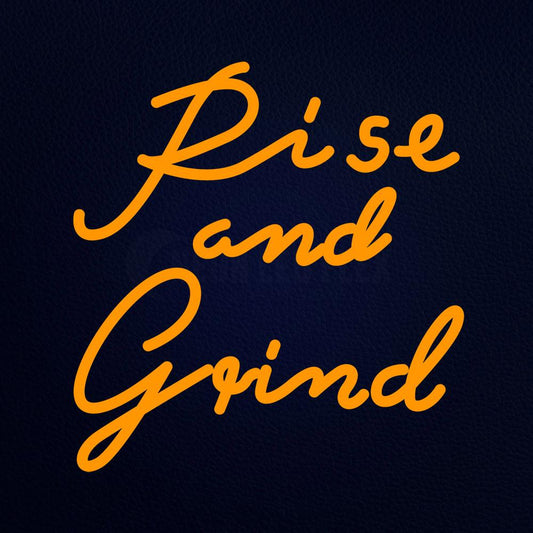 Rise and Grind 16" x 17" LED Neon Sign