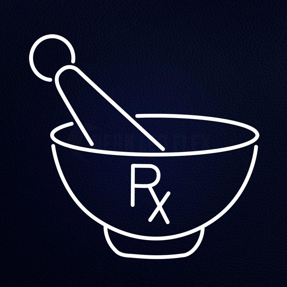 Rx Mortar 18" x 18" LED Neon Sign