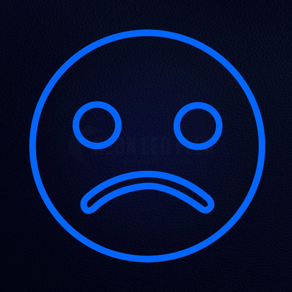 Sad Face Emoji 14" x 14" LED Neon Sign