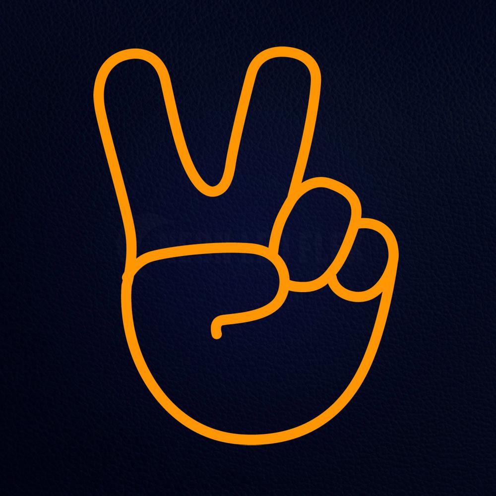 Set of Glowing Hand 14" x 17" LED Neon Sign