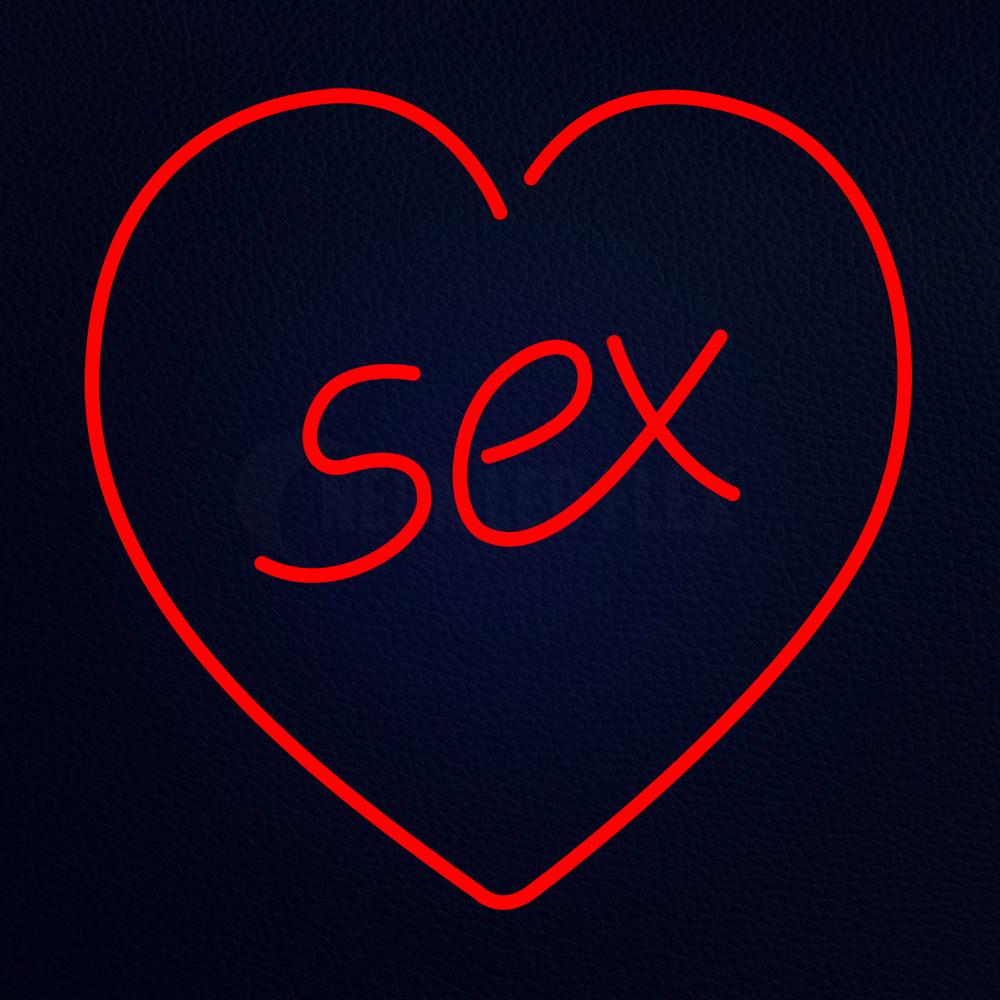 Sex With Heart 24" x 24" LED Neon Sign