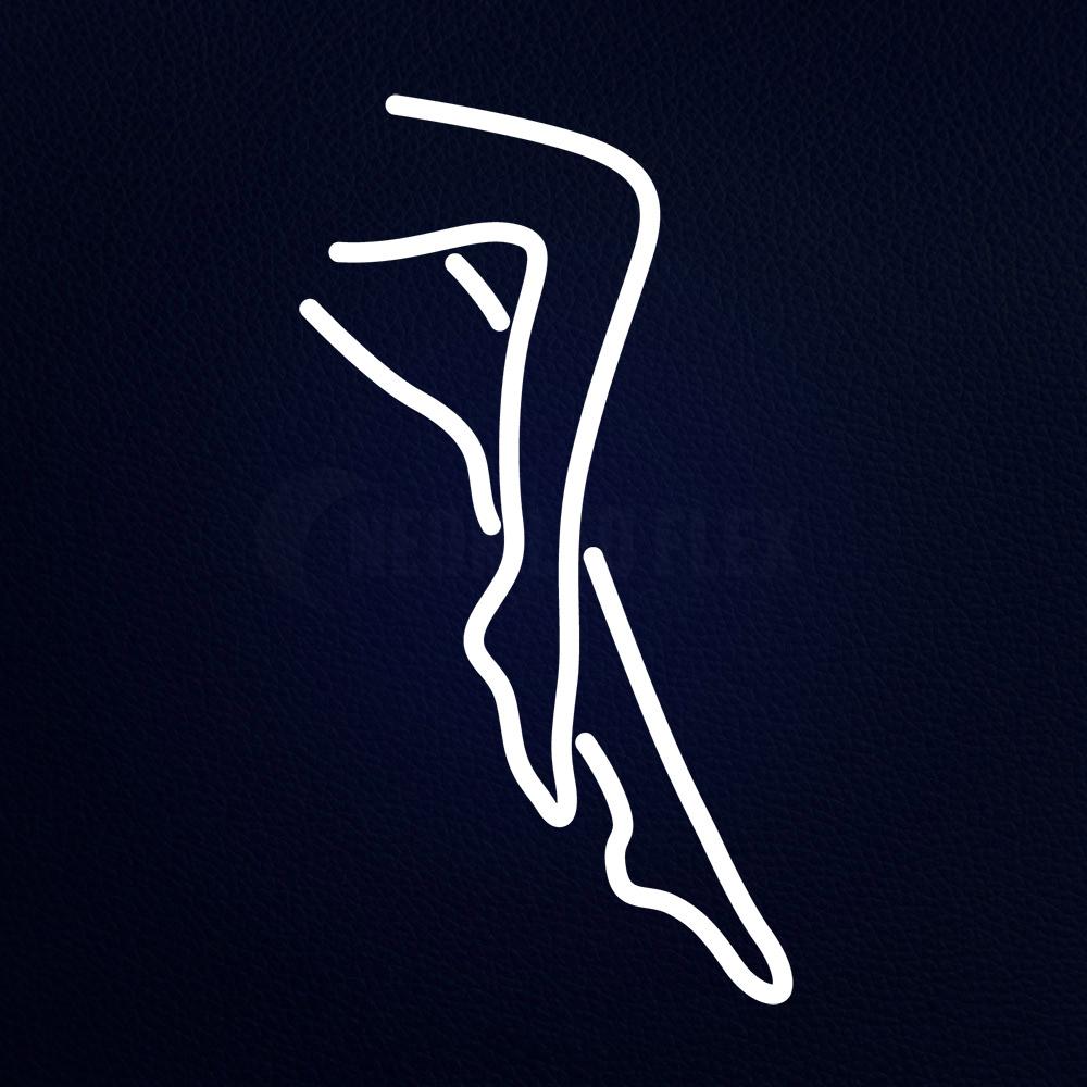 Sexy Legs Lady Real Glass 11" x 19" LED Neon Sign
