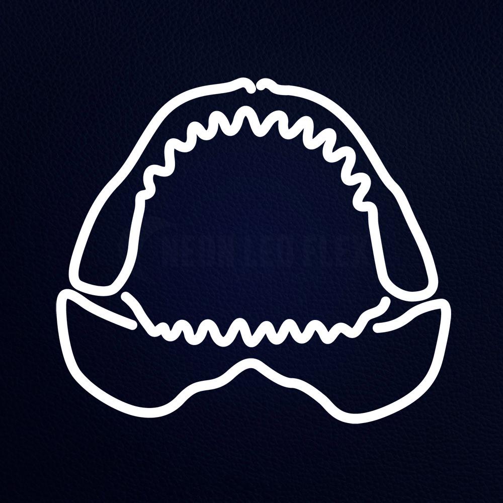 Shark Jaw Bone Teeth 18" x 16" LED Neon Sign