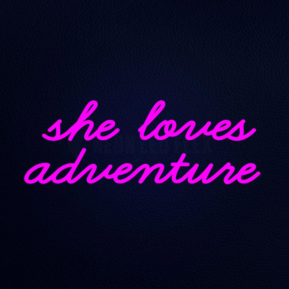 She Love Adventure 32" x 13" LED Neon Sign