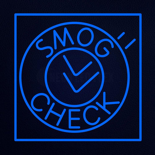Smog Check Circle 24" x 24" LED Neon Sign