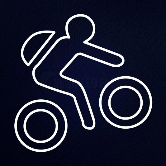 Sports Mountain Biking Icon 24" x 24" LED Neon Sign