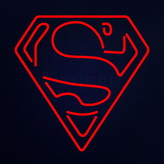 Superman Returns S Shield 24" x 24" LED Neon Sign