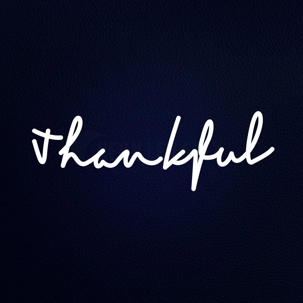 Thankful 24" x 10" LED Neon Sign