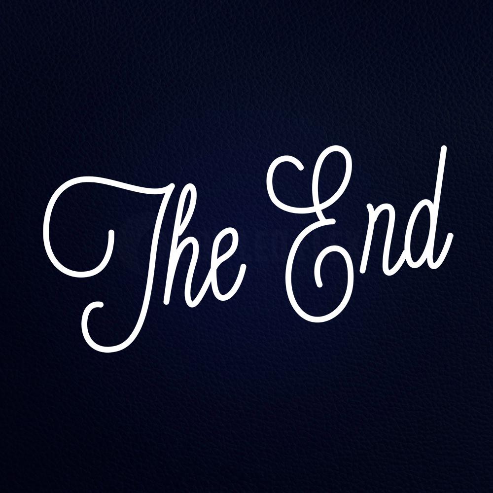 The End 30" x 17" LED Neon Sign