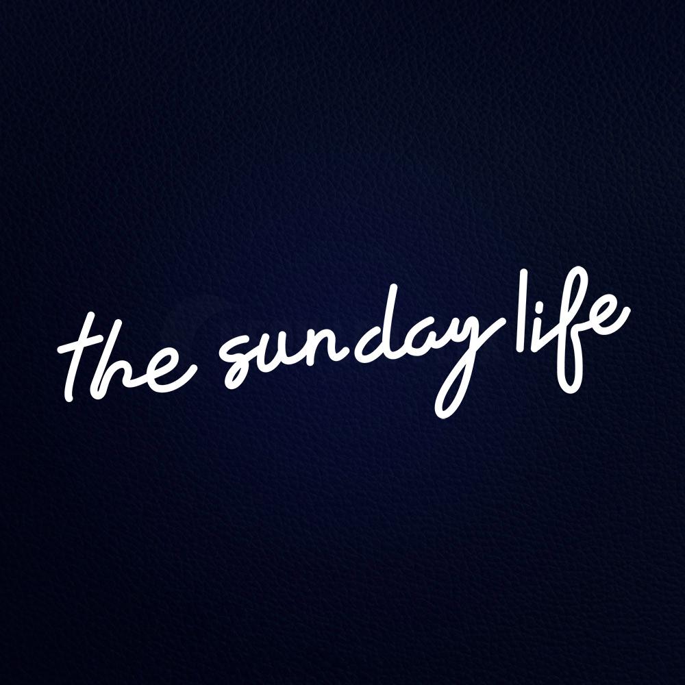 The Sunday Life Glass 32" x 10" LED Neon Sign