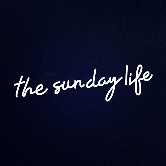 The Sunday Life Glass 32" x 10" LED Neon Sign