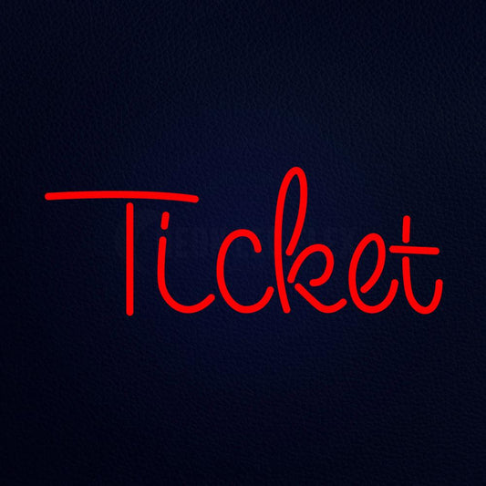 Ticket 10" x 24" LED Neon Sign