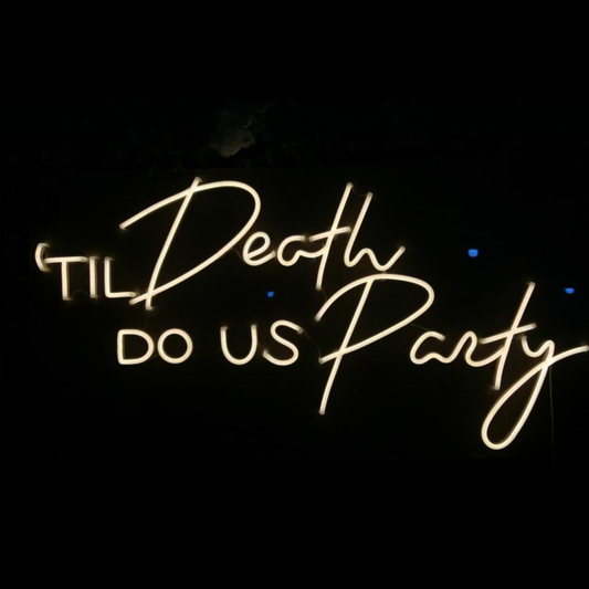 Til Death Do Us Party 30" x 15" LED Neon Sign