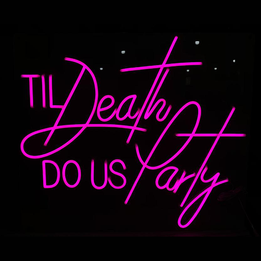 Til Death Do Us Party 22" x 19" LED Neon Sign