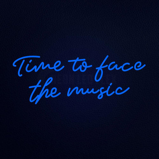 Time to Face the Music 32" x 13" LED Neon Sign