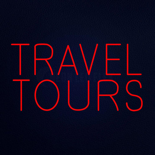 Travel Tours 20" x 37" LED Neon Sign