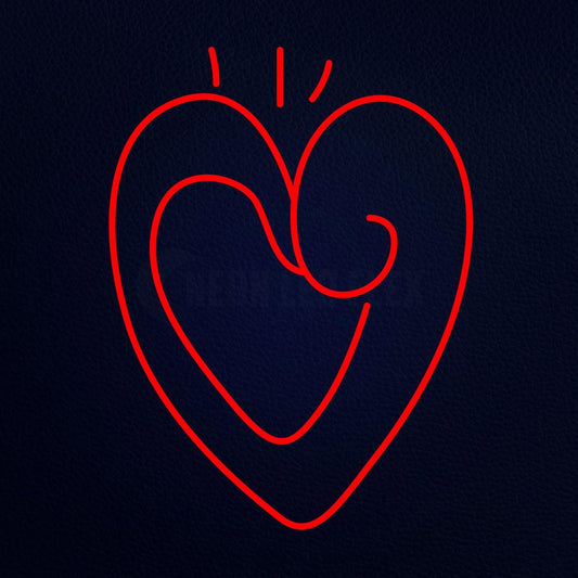 Triumph Heart 31" x 24" LED Neon Sign