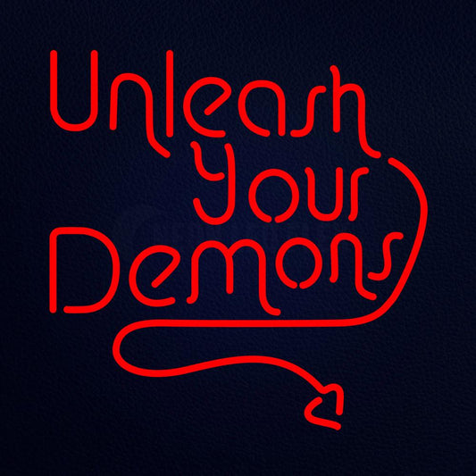 Unleash Your Demons 24" x 24" LED Neon Sign