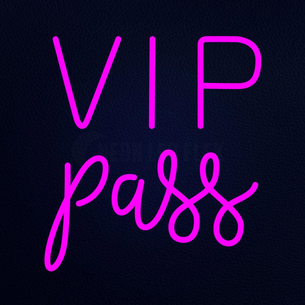 Vip Pass 16" x 17" LED Neon Sign