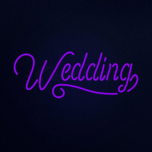 Wedding 13" x 32" LED Neon Sign