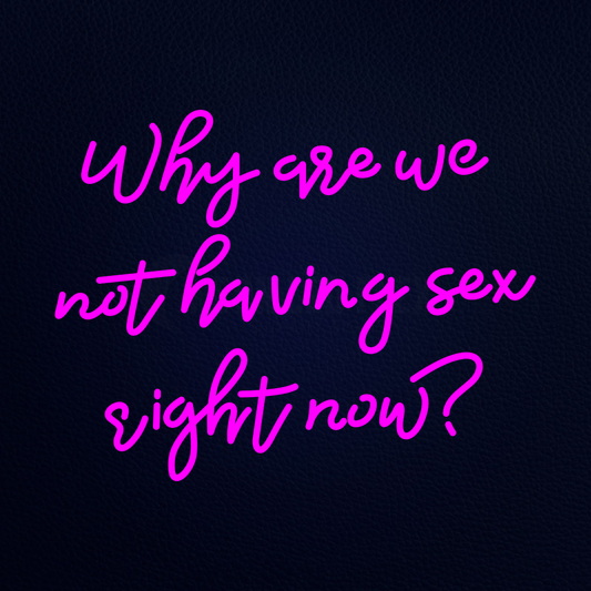 Why Are We Not Having Sex Right Now 31" x 24" LED Neon Sign