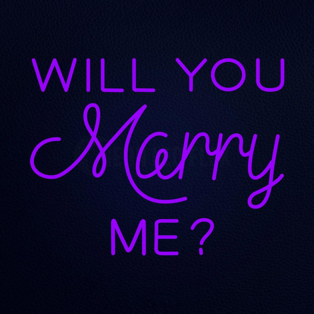 Will You Marry Me 31" x 24" LED Neon Sign