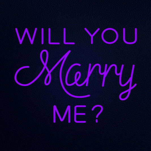 Will You Marry Me 31" x 24" LED Neon Sign
